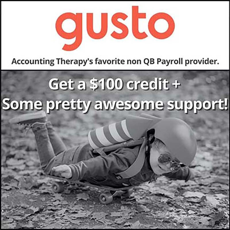 Gusto affiliate graphic promoting payroll, HR, and benefits platform for managing employees and automating payroll